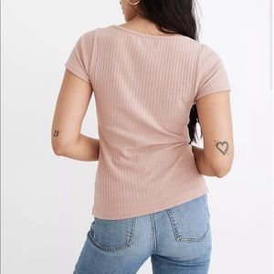 Madewell Ribbed Sweetheart Tee. New with tags!